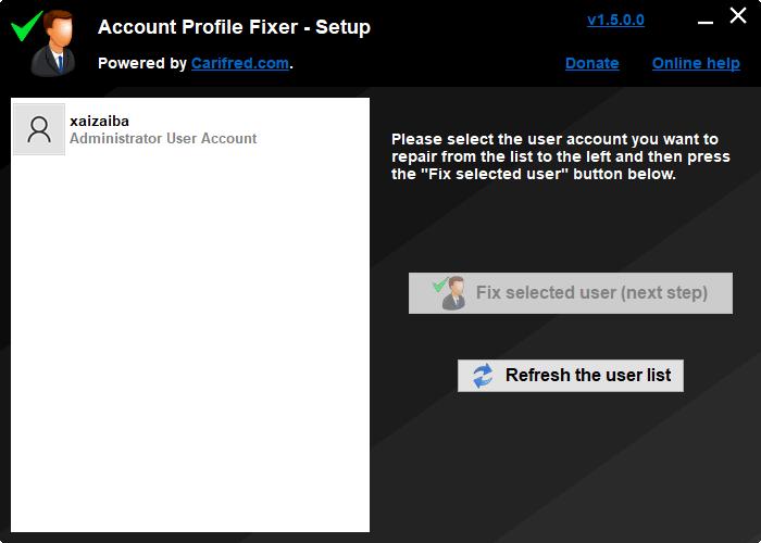 Account Profile Fixer下载,系统修复,账户修复,系统账户